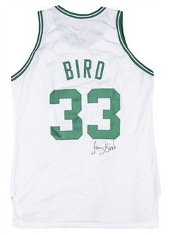 1988 Playoffs Larry Bird Game Used and Signed Boston Celtics Home Jersey (Sports Investors Authentication & JSA)